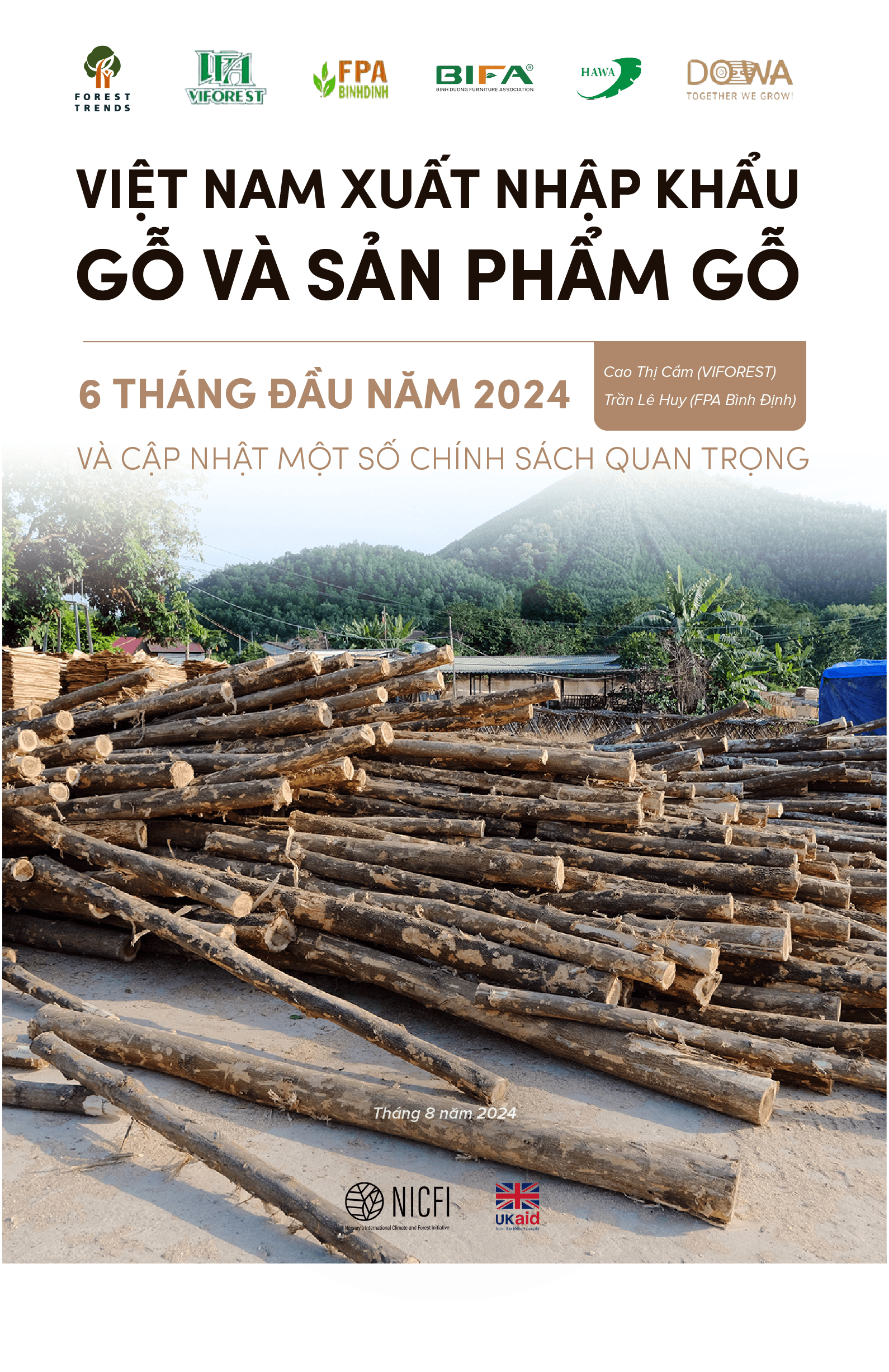 Báo cáo xuất nhập khẩu ngành gỗ hết 6 tháng năm đầu năm 2024