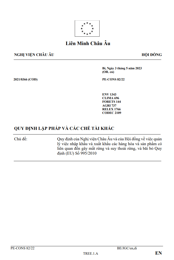Quy định EUDR