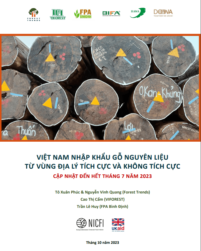 Việt Nam nhập khẩu gỗ nguyên liệu từ vùng địa lý tích cực và không tích cực