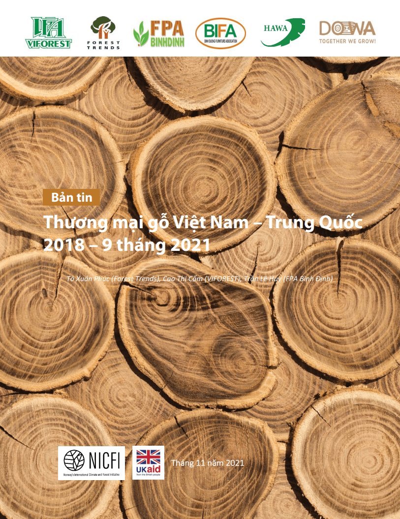 Thương mại gỗ Việt Nam – Trung Quốc 2018 – 9 tháng 2021