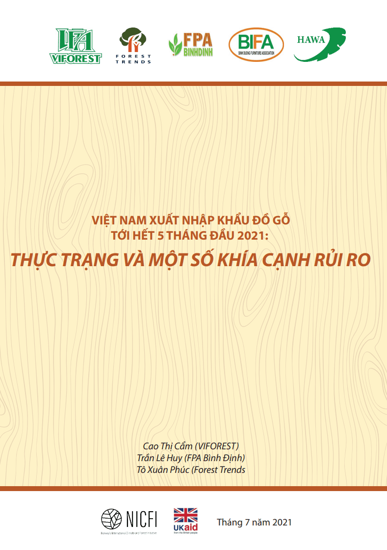 Việt Nam xuất nhập khẩu đồ gỗ tới hết 5 tháng đầu 2021