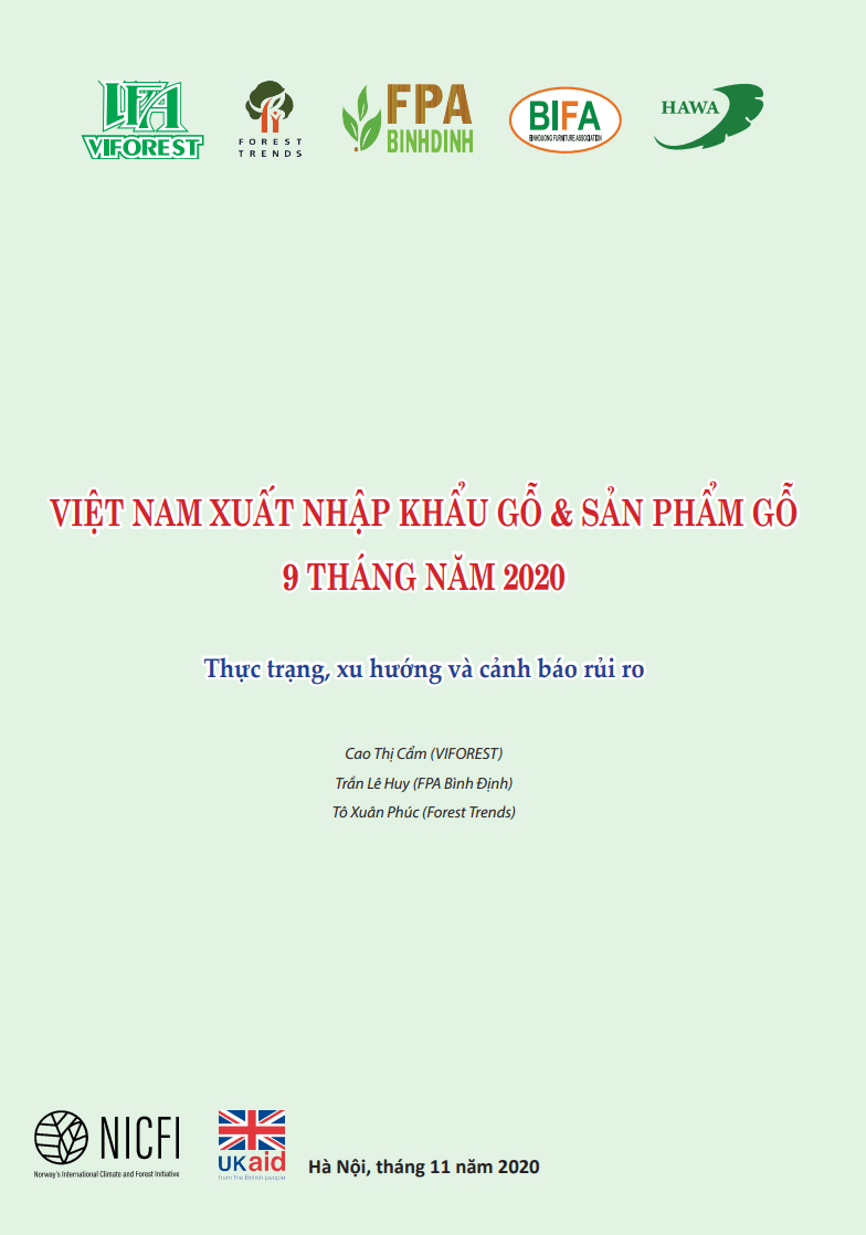 Xuất nhập khẩu gỗ và sản phẩm gỗ 9 tháng năm 2020