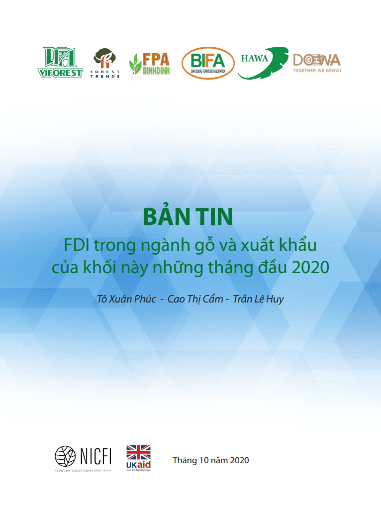 FDI trong ngành gỗ và xuất khẩu doanh nghiệp FDI những tháng đầu năm 2020