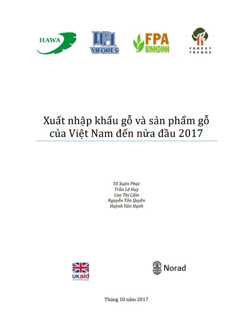 Xuất khẩu gỗ và sản phẩm gỗ Việt Nam nửa đầu năm 2017