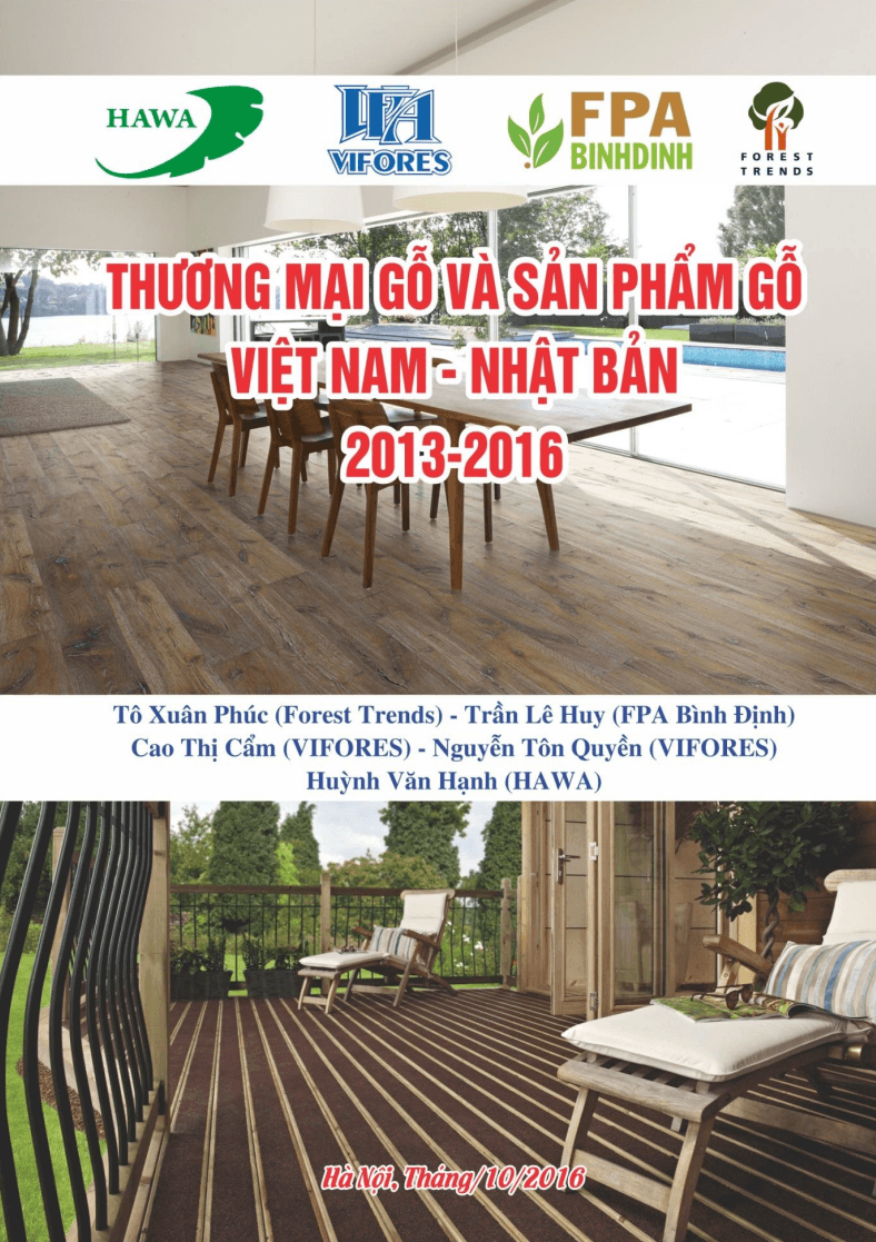 Thương mại gỗ và sản phẩm gỗ Việt Nam – Nhật Bản: 2013 – 2016