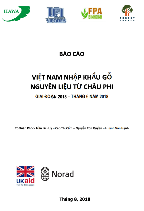 Việt Nam nhập khẩu gỗ nguyên liệu từ Châu Phi cập nhật hết tháng 6/2018