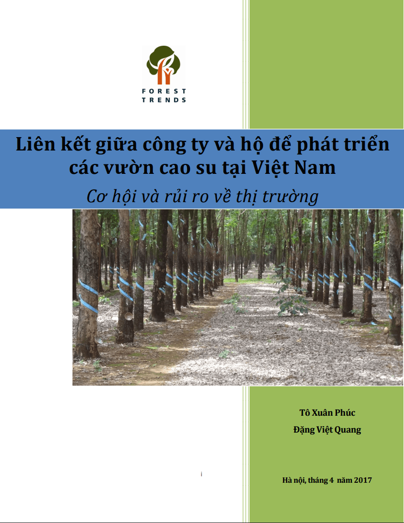 Liên kết giữa công ty và hộ để phát triển các vườn cao su tại Việt Nam