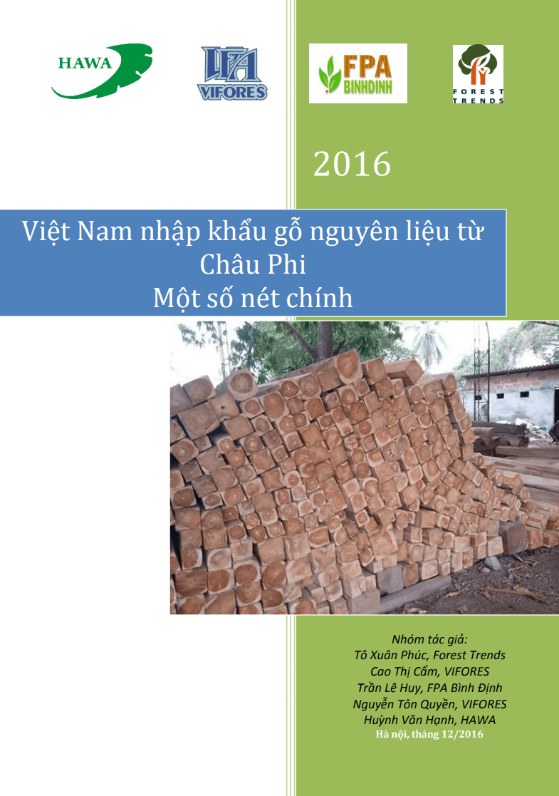 Việt Nam nhập khẩu gỗ nguyên liệu từ Châu Phi