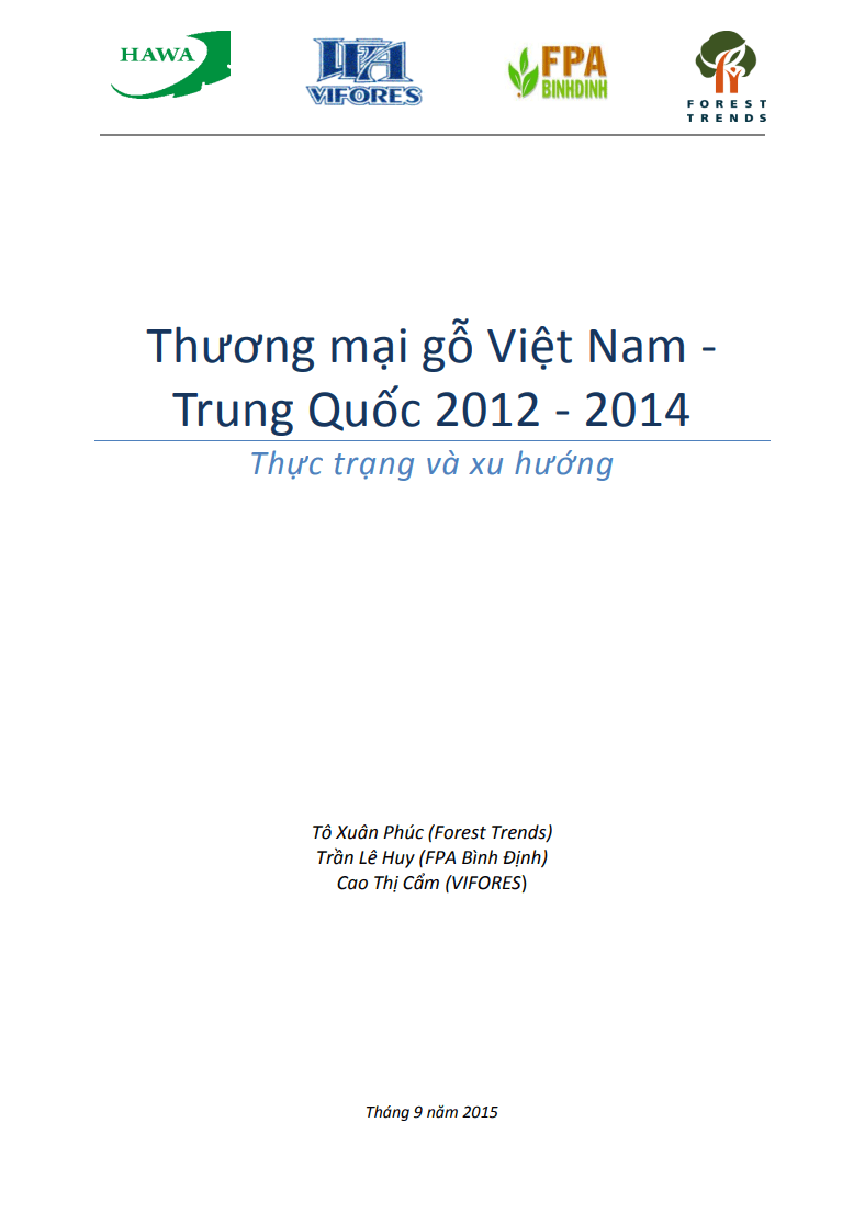 Thương mại gỗ Việt Nam – Trung Quốc 2012-2014