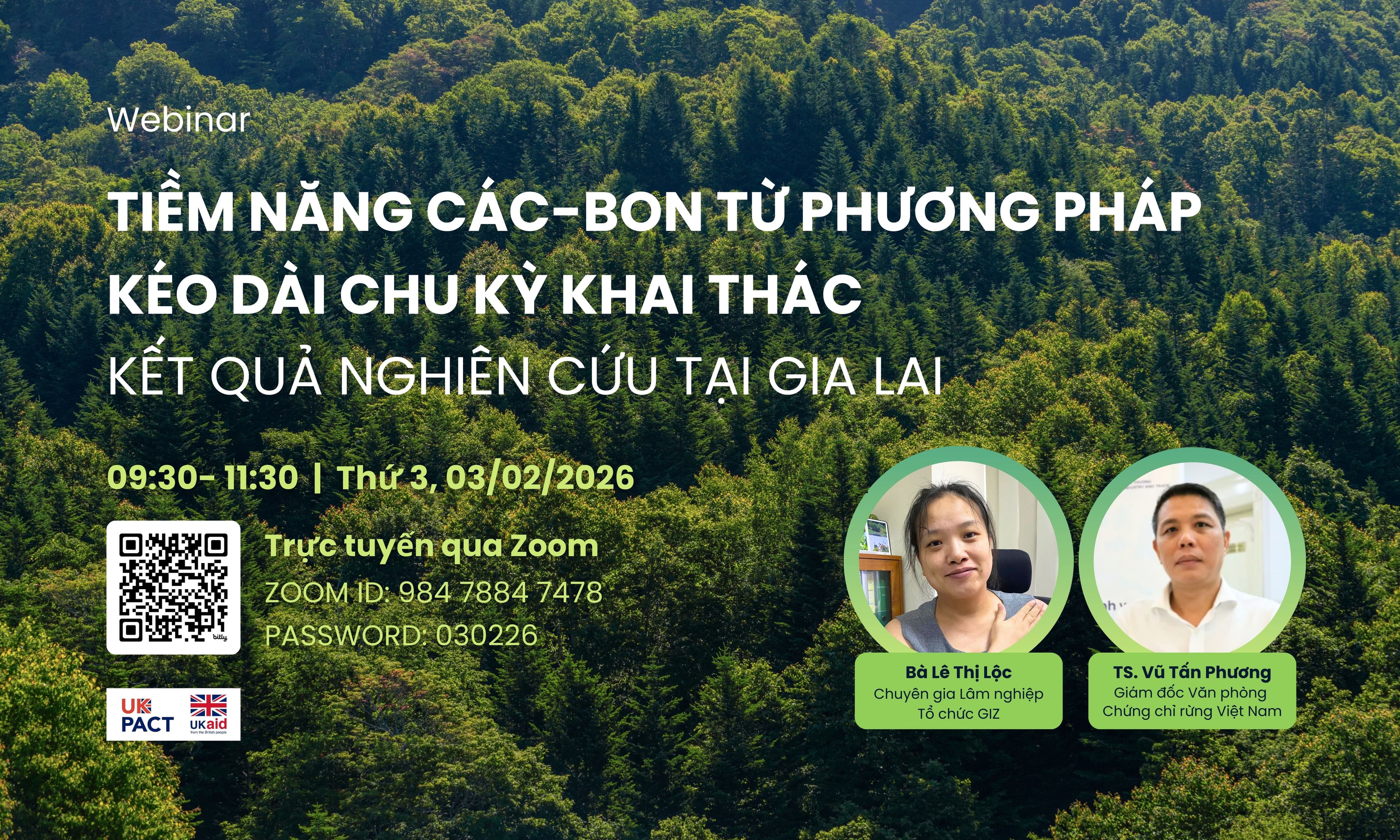 Webinar “Tiềm năng carbon từ cải thiện quản lý rừng trồng”: Làm rõ cơ hội, điều kiện và thách thức trong bối cảnh hình thành thị trường carbon Việt Nam