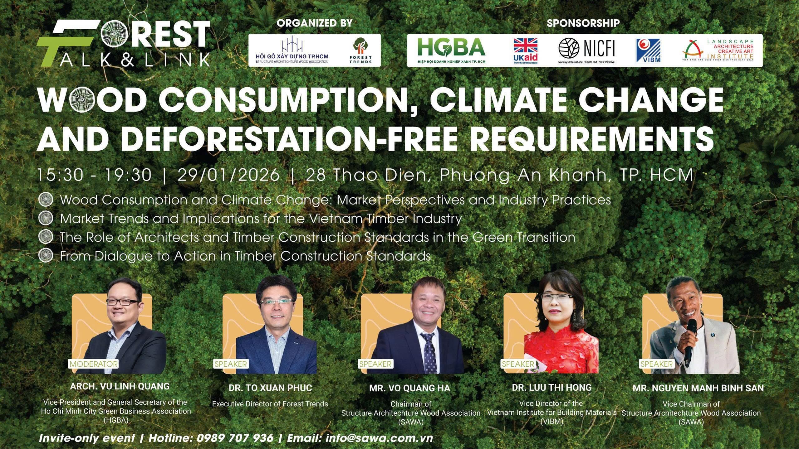 FOREST Talk & Link: Tiêu dùng gỗ, biến đổi khí hậu và yêu cầu không gây mất rừng