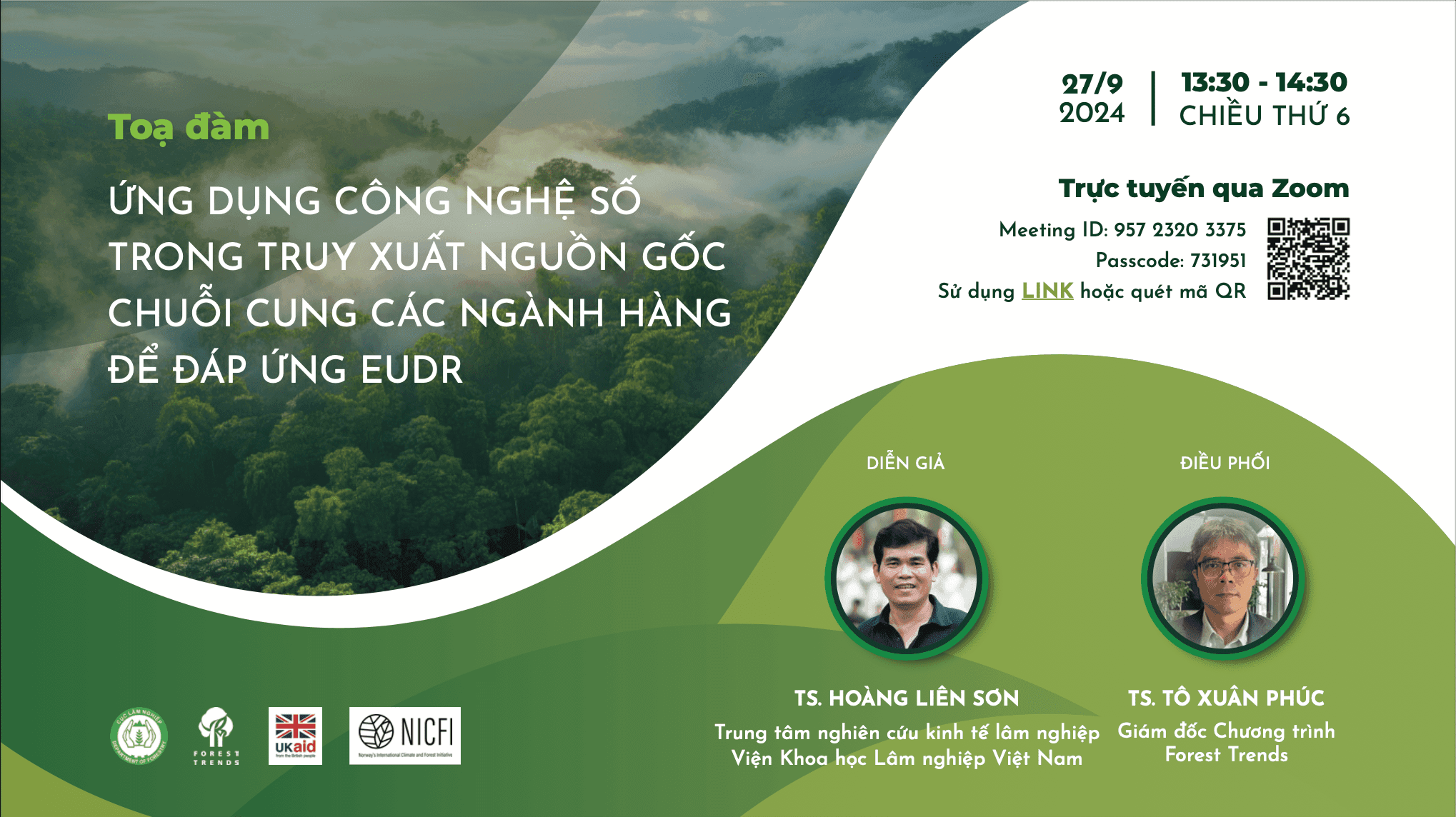 Toạ đàm: Ứng dụng công nghệ số trong truy xuất nguồn gốc chuỗi cung các ngành hàng để đáp ứng EUDR