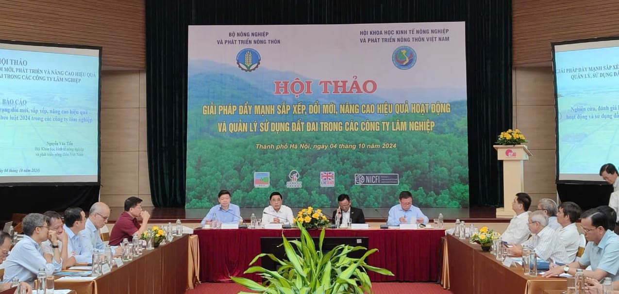 Hội thảo: Giải pháp đẩy mạnh sắp xếp, đổi mới, nâng cao hiệu quả hoạt động và quản lý sử dụng đất đai trong các công ty lâm nghiệp