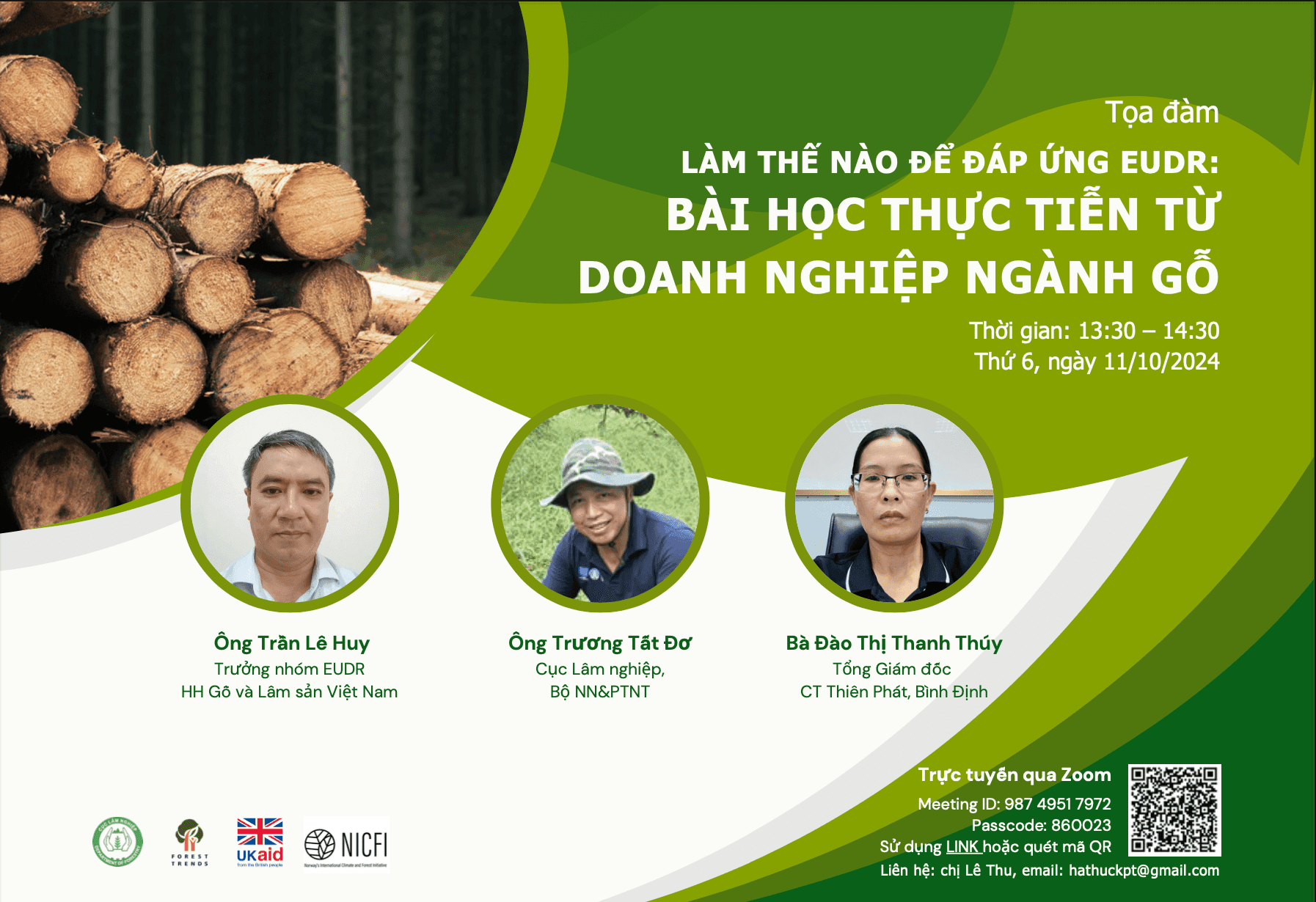 Toạ đàm: Làm thế nào để đáp ứng EUDR – Bài học thực tiễn từ doanh nghiệp ngành gỗ