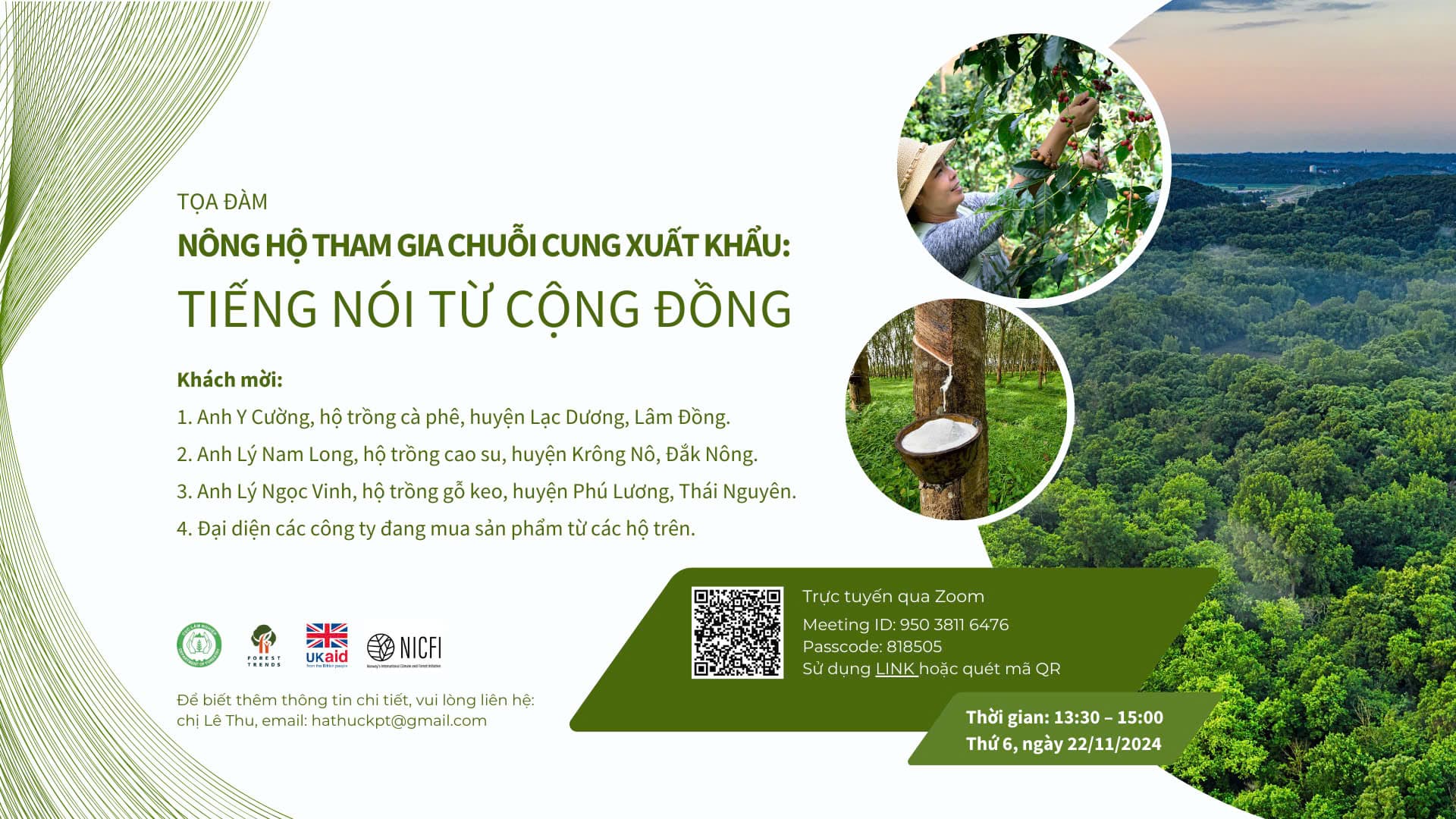 Toạ đàm: Nông hộ tham gia chuỗi cung xuất khẩu – Tiếng nói từ cộng đồng