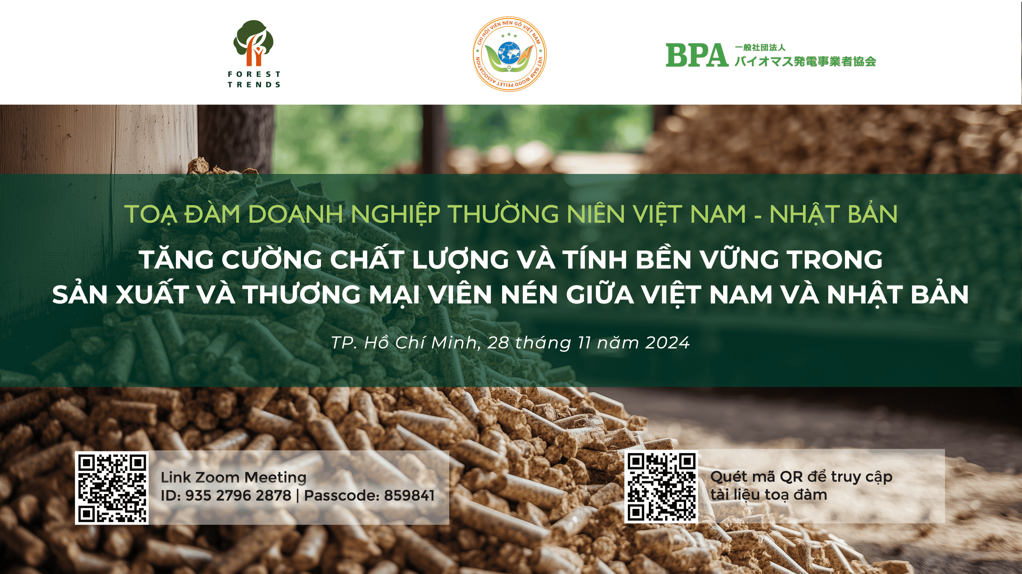 Tọa đàm doanh nghiệp thường niên Việt Nam – Nhật Bản: Tăng cường chất lượng và tính bền vững trong sản xuất và thương mại viên nén giữa Việt Nam và Nhật Bản