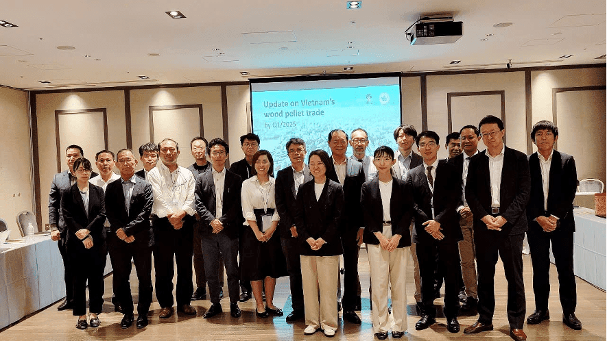 Thúc đẩy hợp tác sản xuất, thương mại và phát triển bền vững chuỗi cung ứng viên nén gỗ giữa Việt Nam và Nhật Bản