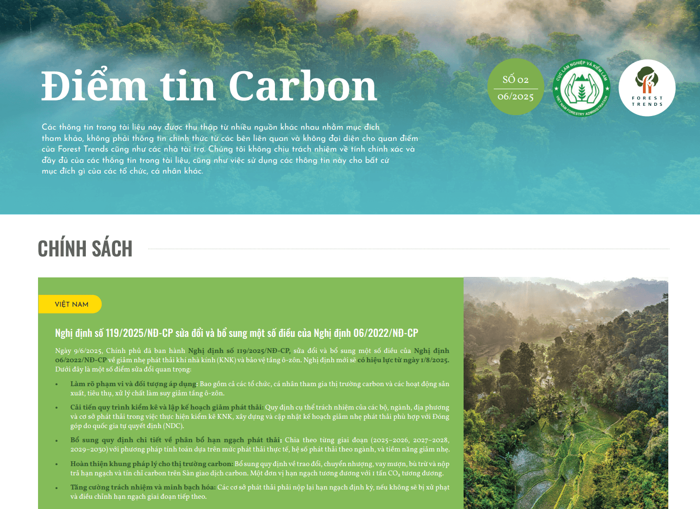 Điểm tin carbon (tháng 6/2025)