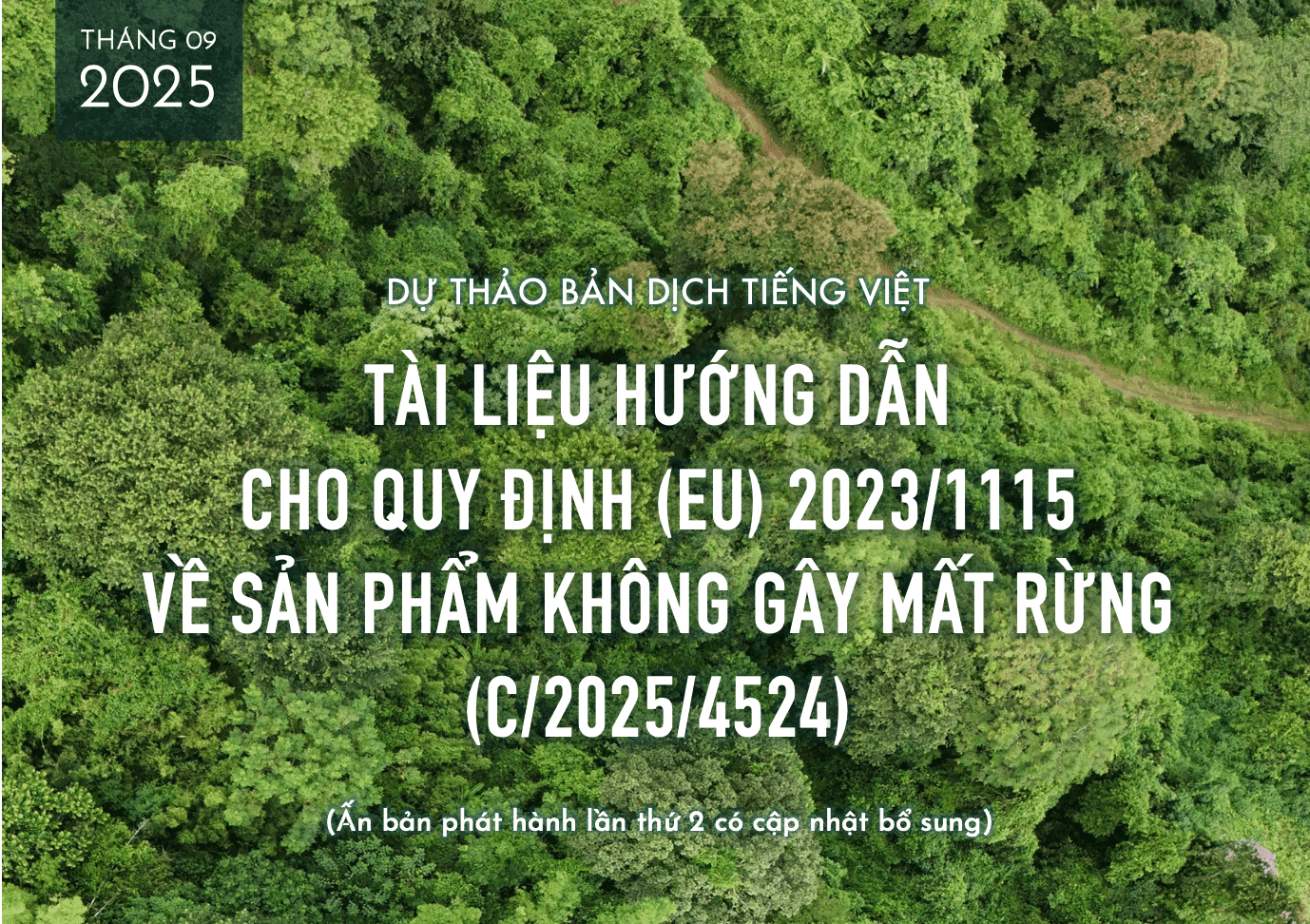 Tài liệu hướng dẫn cho quy định (EU) 2023/1115 về sản phẩm không gây mất rừng