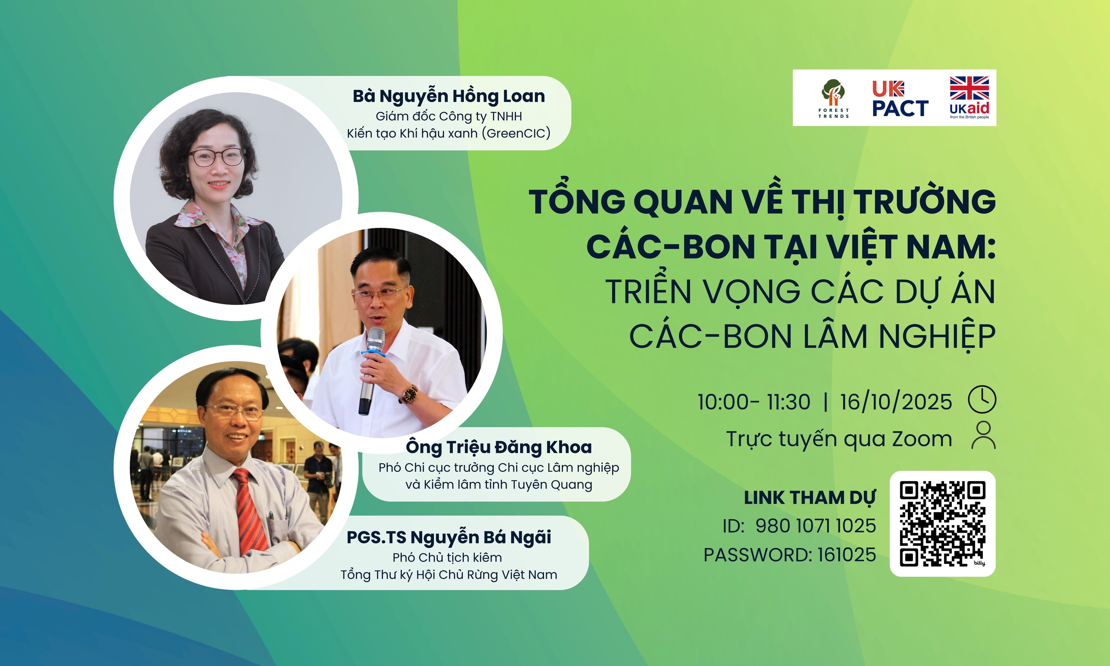 Webinar: Tổng quan về thị trường các-bon tại Việt Nam: Triển vọng cho các dự án các-bon lâm nghiệp